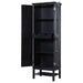 Lovegood 2-door Wood Tall Storage Cabinet Black and Brown - Walo Furniture 