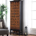 Lovegood 2-door Wood Tall Storage Cabinet Black and Brown - Walo Furniture 