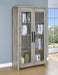 Alejo 2-door Engineered Wood Tall Cabinet Grey Driftwood - Walo Furniture 