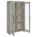 Alejo 2-door Engineered Wood Tall Cabinet Grey Driftwood - Walo Furniture 