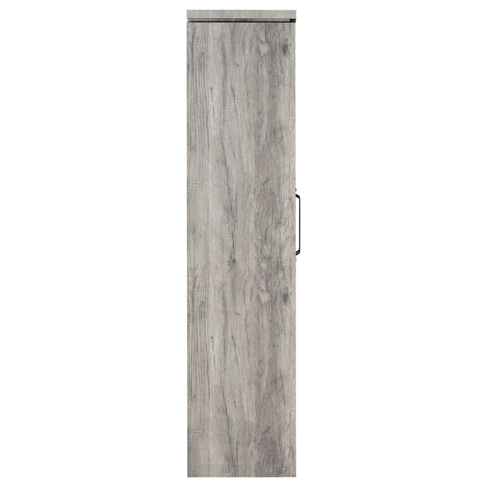 Alejo 2-door Engineered Wood Tall Cabinet Grey Driftwood - Walo Furniture 