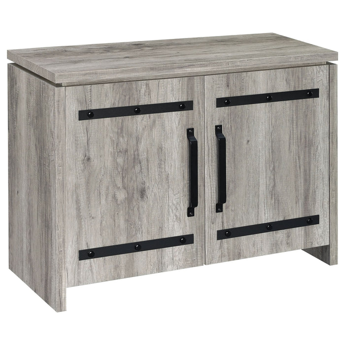 Enoch 2-door Engineered Wood Accent Cabinet Grey Driftwood - Walo Furniture 