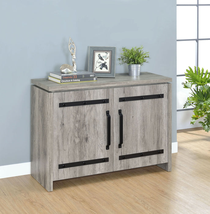 Enoch 2-door Engineered Wood Accent Cabinet Grey Driftwood - Walo Furniture 