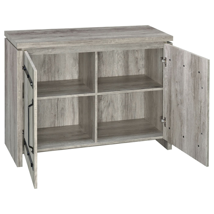 Enoch 2-door Engineered Wood Accent Cabinet Grey Driftwood - Walo Furniture 