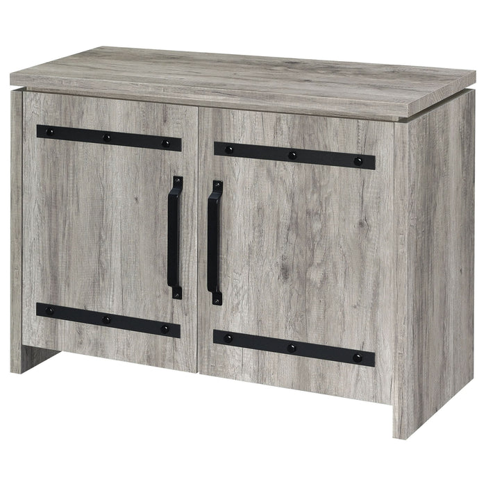 Enoch 2-door Engineered Wood Accent Cabinet Grey Driftwood - Walo Furniture 