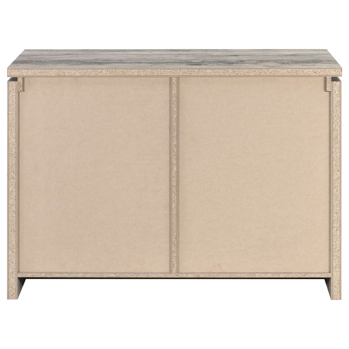 Enoch 2-door Engineered Wood Accent Cabinet Grey Driftwood - Walo Furniture 