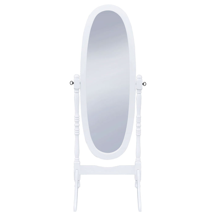 Foyet Wood Adjustable Full Length Cheval Mirror White - Walo Furniture 