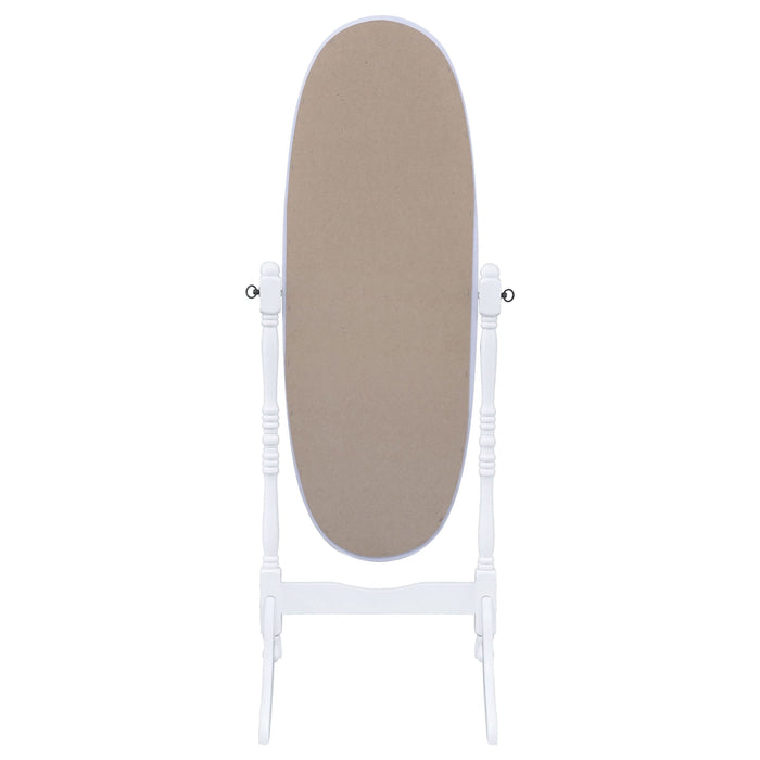 Foyet Wood Adjustable Full Length Cheval Mirror White - Walo Furniture 