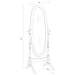 Foyet Wood Adjustable Full Length Cheval Mirror White - Walo Furniture 