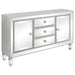 Leticia 3-drawer Mirrored Storage Accent Cabinet Silver - Walo Furniture 