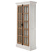 Tammi 2-door Wood Tall Cabinet Distressed White and Brown - Walo Furniture 