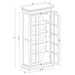 Tammi 2-door Wood Tall Cabinet Distressed White and Brown - Walo Furniture 