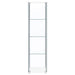 Bellatrix 4-shelf Clear Glass Curio Cabinet White - Walo Furniture 