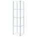 Bellatrix 4-shelf Clear Glass Curio Cabinet White - Walo Furniture 