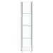 Bellatrix 4-shelf Clear Glass Curio Cabinet White - Walo Furniture 