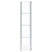 Bellatrix 4-shelf Clear Glass Curio Cabinet White - Walo Furniture 