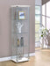 Bellatrix 4-shelf Clear Glass Curio Cabinet White - Walo Furniture 