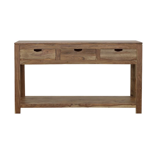 Esther 3-drawer Wood Console Table Natural Sheesham - Walo Furniture 