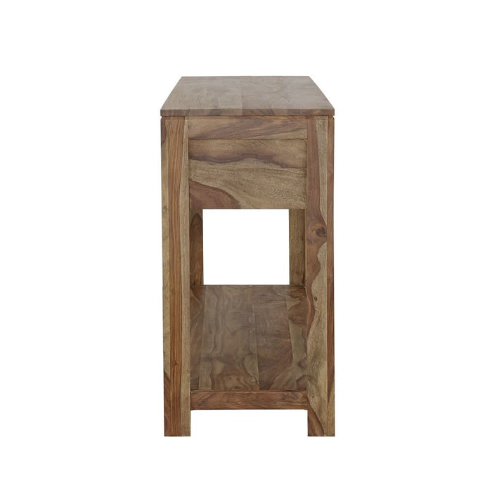 Esther 3-drawer Wood Console Table Natural Sheesham - Walo Furniture 