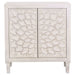 Clarkia Accent Cabinet with Floral Carved Door White - Walo Furniture 