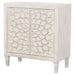 Clarkia Accent Cabinet with Floral Carved Door White - Walo Furniture 