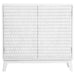 Gambon 2-door Wood Honeycomb Pattern Accent Cabinet White - Walo Furniture 