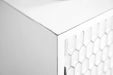 Gambon 2-door Wood Honeycomb Pattern Accent Cabinet White - Walo Furniture 