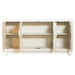 Voula 4-door Wood Accent Storage Cabinet White and Gold - Walo Furniture 