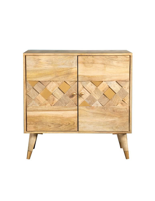 Alyssum 2-door Mango Wood Accent Cabinet Natural - Walo Furniture 