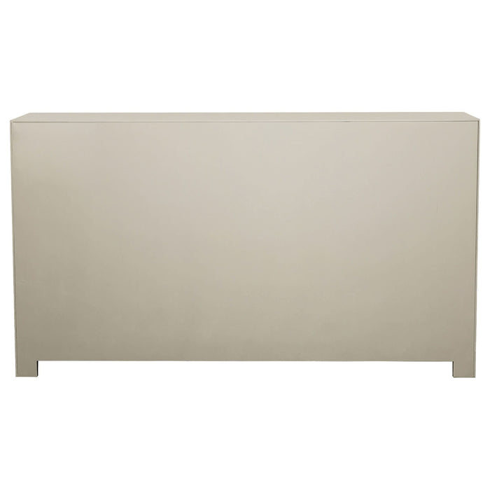 Toula 4-door Accent Cabinet Smoke and Champagne - Walo Furniture 