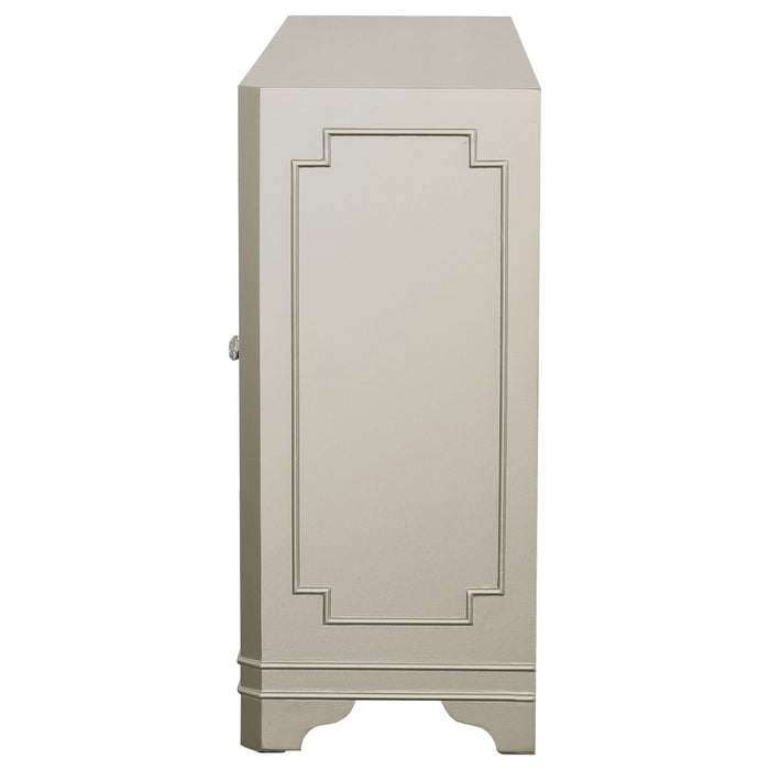 Toula 4-door Accent Cabinet Smoke and Champagne - Walo Furniture 