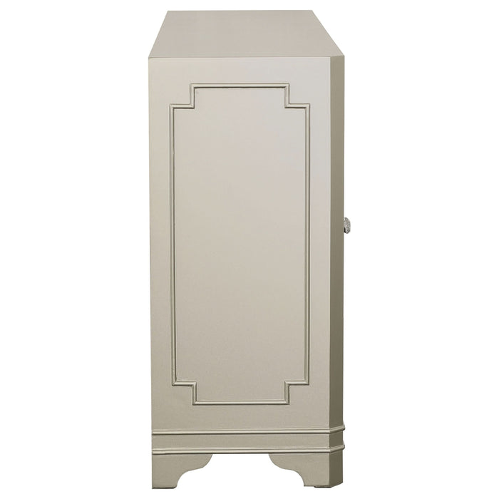 Toula 4-door Accent Cabinet Smoke and Champagne - Walo Furniture 