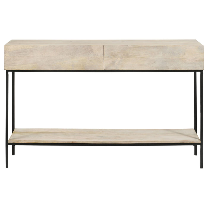 Rubeus 2-drawer Wood Entryway Console Table White Washed