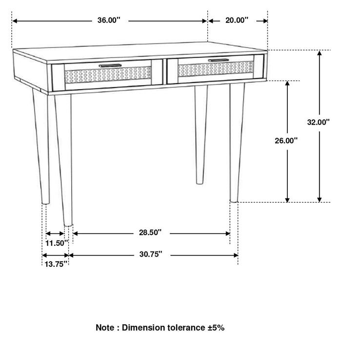 Zamora 2-drawer Entryway Console Accent Table Natural