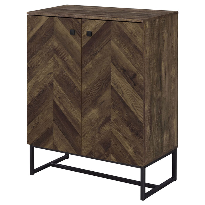 Carolyn 2-door Engineered Wood Accent Cabinet Rustic Oak