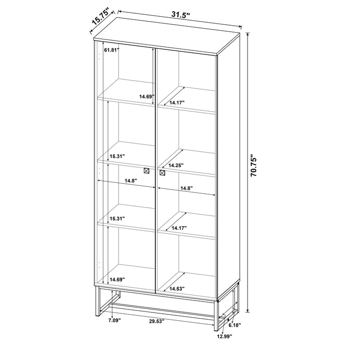 Carolyn 2-door Engineered Wood Accent Cabinet Rustic Oak