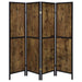 Deepika 4-Panel Room Divider Folding Screen Rustic Nutmeg - Walo Furniture 