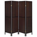 Deepika 4-Panel Room Divider Folding Screen Rustic Tobacco - Walo Furniture 