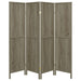 Deepika 4-Panel Room Divider Folding Screen Grey Driftwood - Walo Furniture 