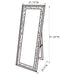 Carisi 22 x 61 Inch Crystal Acrylic Standing Mirror Silver - Walo Furniture 