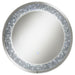 Lixue 32 x 32 Inch Round Wall Mirror LED Lighting Silver - Walo Furniture 