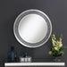 Lixue 32 x 32 Inch Round Wall Mirror LED Lighting Silver - Walo Furniture 