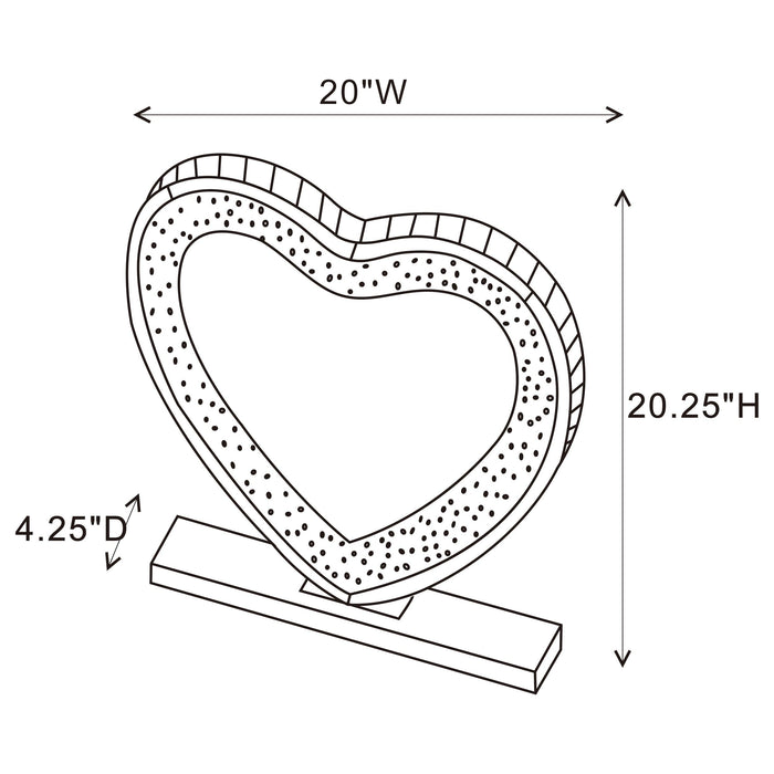 Euston Heart Shaped Vanity Mirror Silver - Walo Furniture 