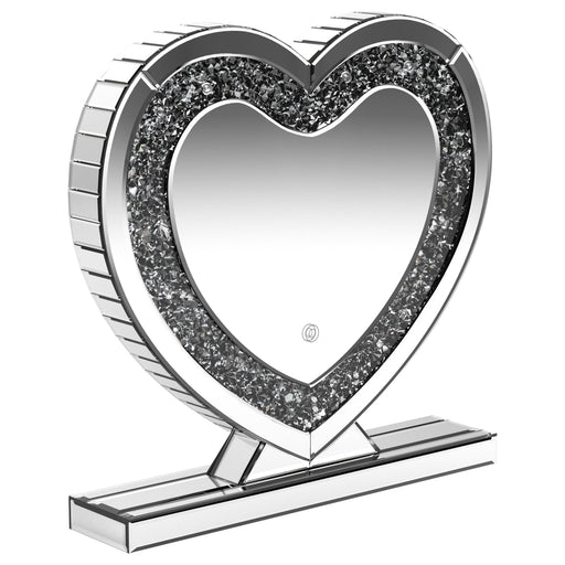 Euston Heart Shaped Vanity Mirror Silver - Walo Furniture 