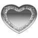 Aiko 36 x 30 Inch Heart Shaped LED Light Wall Mirror Silver - Walo Furniture 