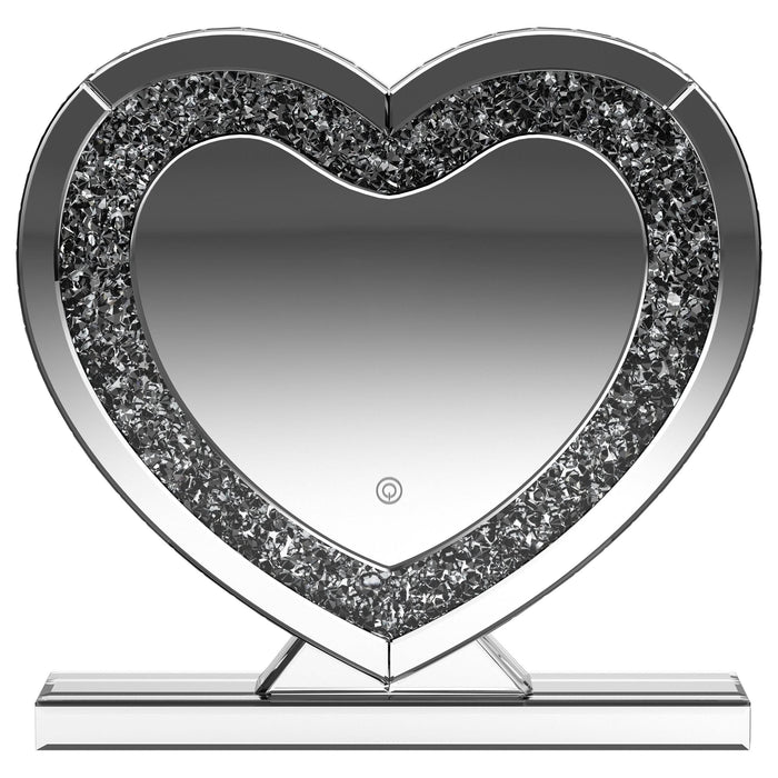 Euston Heart Shaped Vanity Mirror Silver - Walo Furniture 