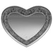 Aiko 36 x 30 Inch Heart Shaped LED Light Wall Mirror Silver - Walo Furniture 