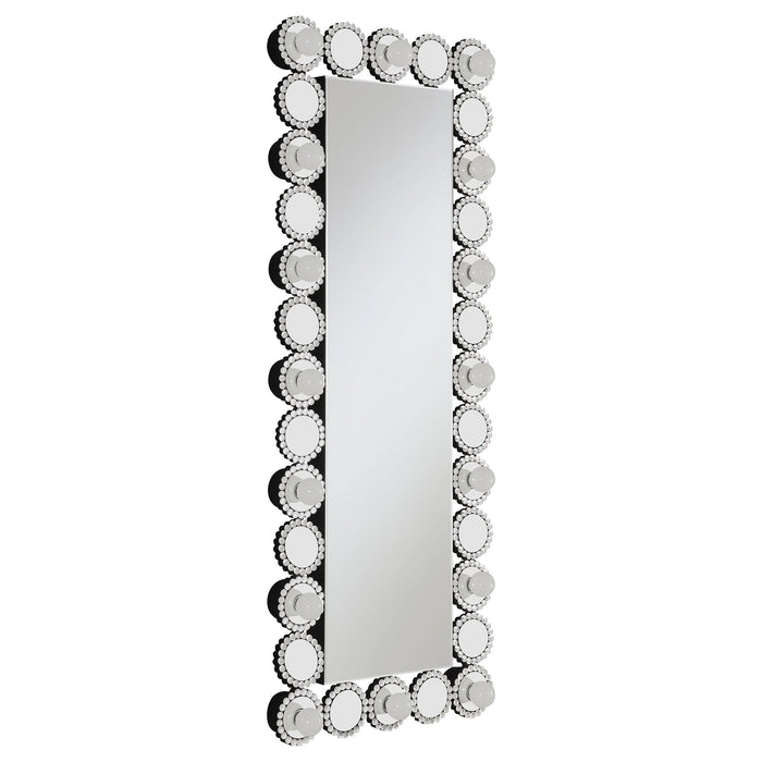 Aghes 24 x 62 Inch Wall Mirror with Lighting Silver