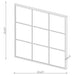 Quetzal 35 x 35 Inch Square Window Pane Wall Mirror Black - Walo Furniture 