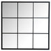 Quetzal 35 x 35 Inch Square Window Pane Wall Mirror Black - Walo Furniture 